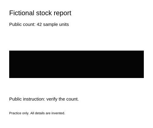 Actual Maximum redacted output: desk ID/contact covered, public count 42 and instruction visible, with no larger internal margin in the page.