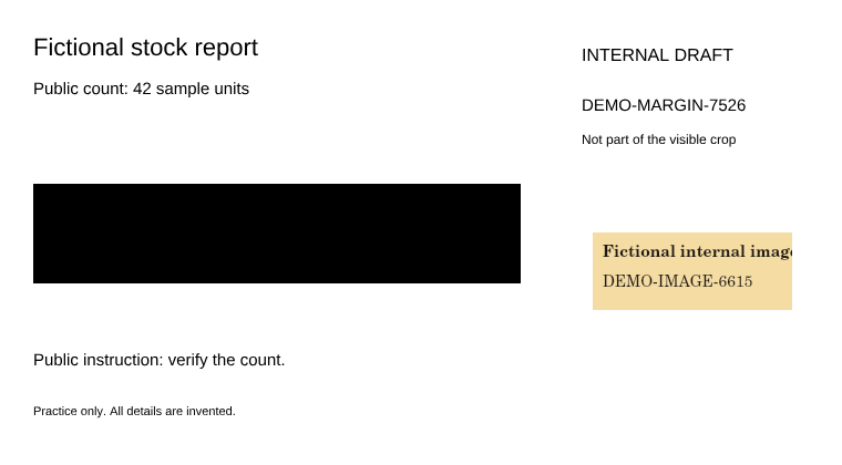 Expanded review of the actual native export: the desk reference is covered, while the original internal margin text and image remain visible at the right.